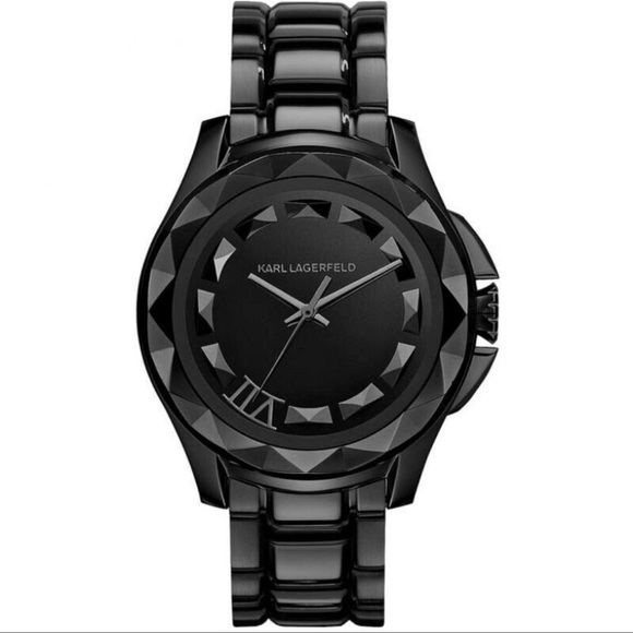 Karl Lagerfeld KL 1021 Unisex Black Ion-Plated Stainless Steel Bracelet Watch - Picture 11 of 11